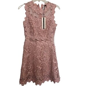 NWT Topshop Blush Pink Lace Mini Dress